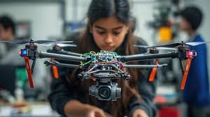 Student Operating Drone